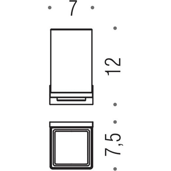 Стакан для зубных щеток Colombo Design Look B1602.NM-VAN Черный матовый Стакан для зубных щеток Colombo Design Look B1602.NM-VAN Черный матовый