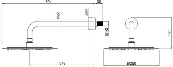 Верхний душ Allen Brau Infinity 5.21019-31 Черный матовый Верхний душ Allen Brau Infinity 5.21019-31 Черный матовый