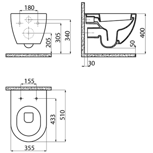 Унитаз Creavit Free FE320-11CP00E-0000 подвесной Капучино глянец без сиденья Унитаз Creavit Free FE320-11CP00E-0000 подвесной Капучино глянец без сиденья