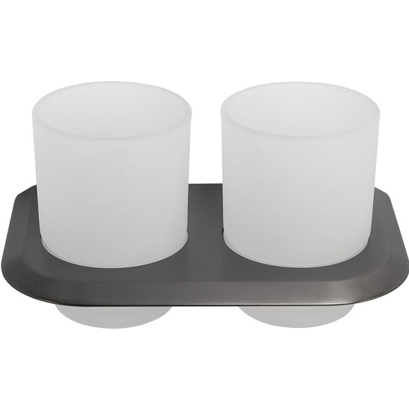 Стакан для зубных щеток Cezares Liner LINER-TUMDS-GM двойной Оружейная сталь