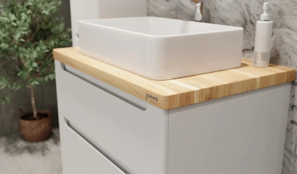 Тумба под раковину Jorno Wood 100 wood.01.100/P/W подвесная Белая