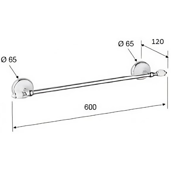 Полотенцедержатель Remer Epoca EP33CR двойной Хром Полотенцедержатель Remer Epoca EP33CR двойной Хром
