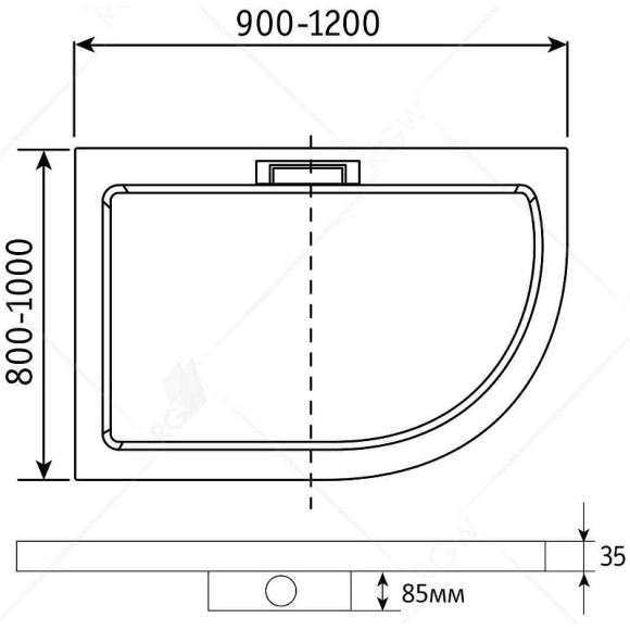 Душевой поддон из искусственного камня RGW GWS-41-L 120х90 03150492-01L Белый Душевой поддон из искусственного камня RGW GWS-41-L 120х90 03150492-01L Белый