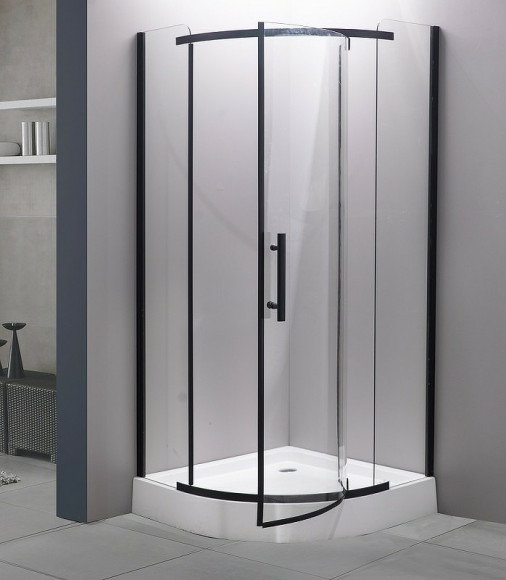 Душевой уголок Esbano ESD-7025B 100x100 ESUGD7025B профиль Черный матовый стекло прозрачное