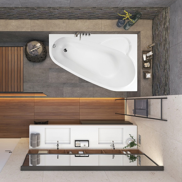 Акриловая ванна Vagnerplast Selena 160x105 R VPBA163SEL3PX-04 без гидромассажа