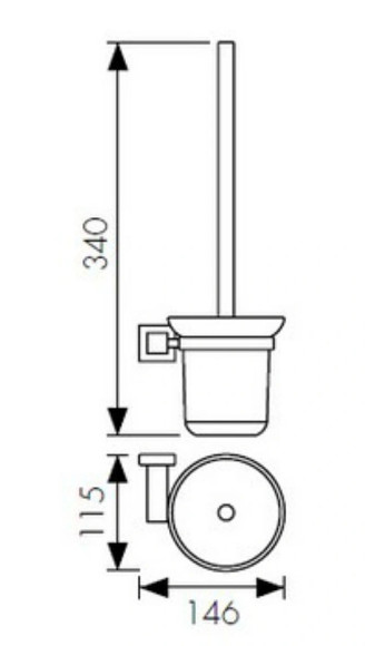 Ершик для унитаза Kaiser KH-4306 Бронза