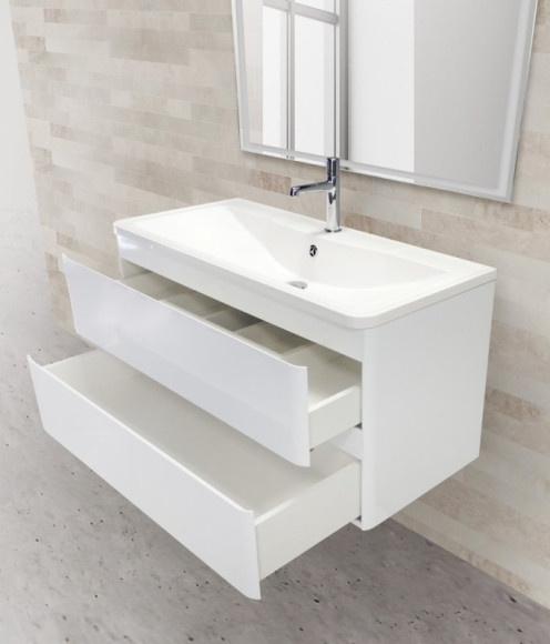 Тумба под раковину BelBagno ALBANO-900-2C-SO-BL подвесная Bianco Lucido