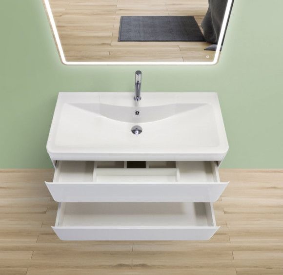 Тумба под раковину BelBagno ALBANO-900-2C-SO-BL подвесная Bianco Lucido
