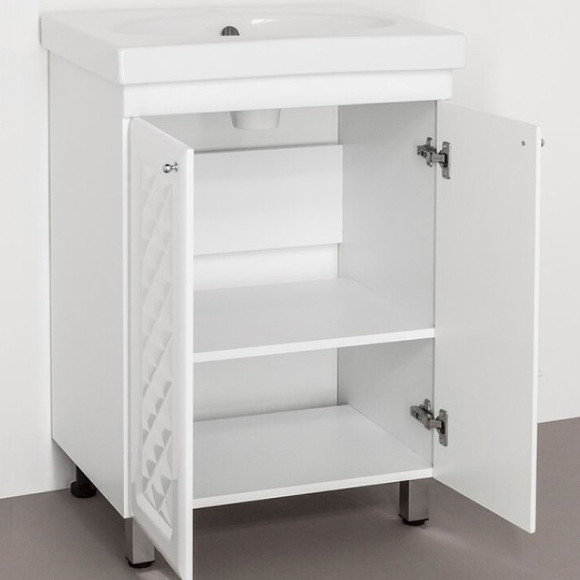 Тумба под раковину Style Line Канна 60 Люкс ЛС-00000726 Белый глянец Тумба под раковину Style Line Канна 60 Люкс ЛС-00000726 Белый глянец