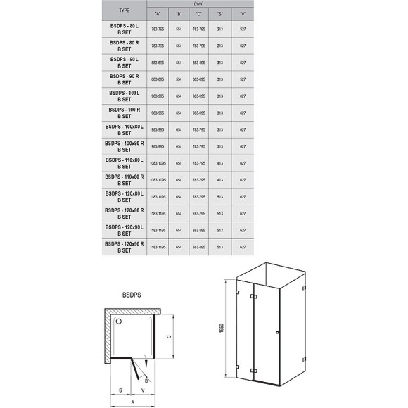 Душевой уголок Ravak Brilliant BSDPS-110/80 110х80 L 0ULD4A00Z1 профиль Хром стекло Transparent Душевой уголок Ravak Brilliant BSDPS-110/80 110х80 L 0ULD4A00Z1 профиль Хром стекло Transparent