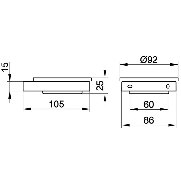 Мыльница Keuco Edition 90 19155019000 Хром