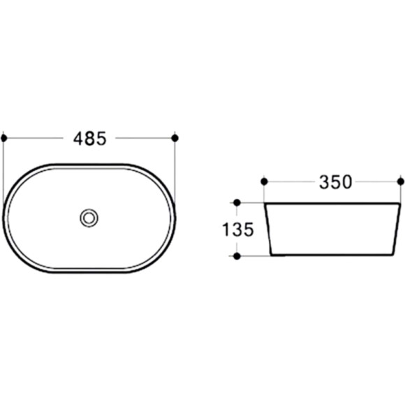 Раковина-чаша Vincea 48 VBS-301 Белая