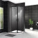 Душевой уголок BelBagno Uno 90х90 UNO-195-R-2-90-C-NERO профиль Черный матовый стекло прозрачное Душевой уголок BelBagno Uno 90х90 UNO-195-R-2-90-C-NERO профиль Черный матовый стекло прозрачное