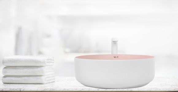 Раковина-чаша WeltWasser Elbach M3134 PW 35 10000004520 Белая Розовая