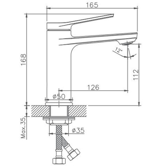 Смеситель для раковины Haiba HB10572 Хром