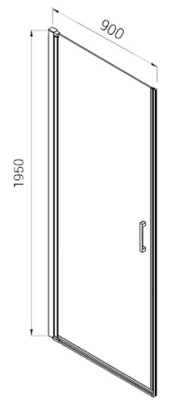 Душевая дверь Vincea Alpha 90 VDP-3AL900MT профиль Хром стекло текстурное