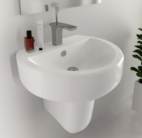 Раковина Sanita Luxe Best 55 WB.PD/Best/55-C/WHT.G/S1 Белая