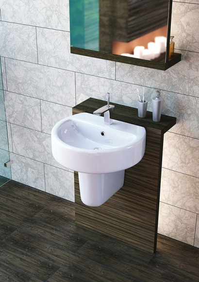 Раковина Sanita Luxe Best 55 WB.PD/Best/55-C/WHT.G/S1 Белая