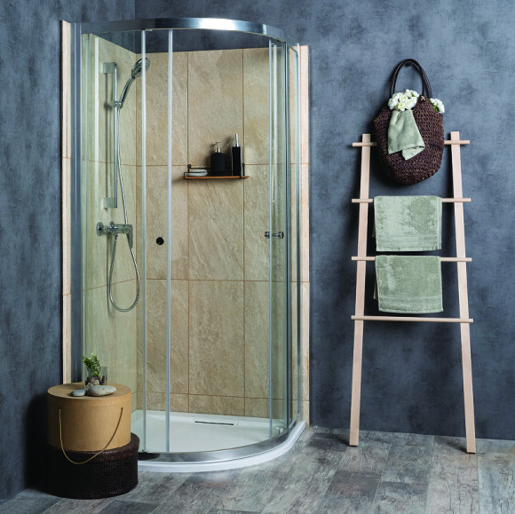 Душевой уголок Jacob Delafon Serenity 90x90 E14R90-GA профиль Хром стекло прозрачное