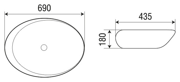 Раковина-чаша WeltWasser Elbach 1094 69 10000004596 Белый глянец