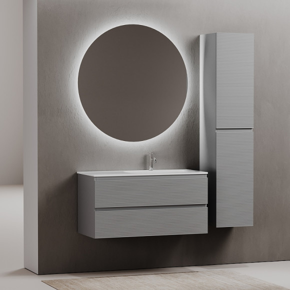 Тумба под раковину Sancos Folk 100 R FL100RES подвесная Ergraut soft