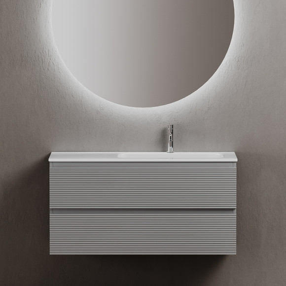 Тумба под раковину Sancos Folk 100 R FL100RES подвесная Ergraut soft