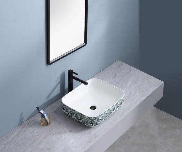 Раковина-чаша Bronze de Luxe Nordic 50 2073 Белая Синяя Раковина-чаша Bronze de Luxe Nordic 50 2073 Белая Синяя