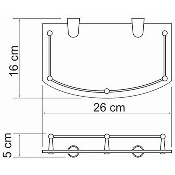 Стеклянная полка WasserKRAFT K-588 Хром Стеклянная полка WasserKRAFT K-588 Хром