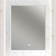 Зеркало Opadiris Луиджи 80 00-00006554 с подсветкой Белое матовое с бесконтактным выключателем и подогревом