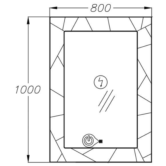 Зеркало Opadiris Луиджи 80 00-00006554 с подсветкой Белое матовое с бесконтактным выключателем и подогревом