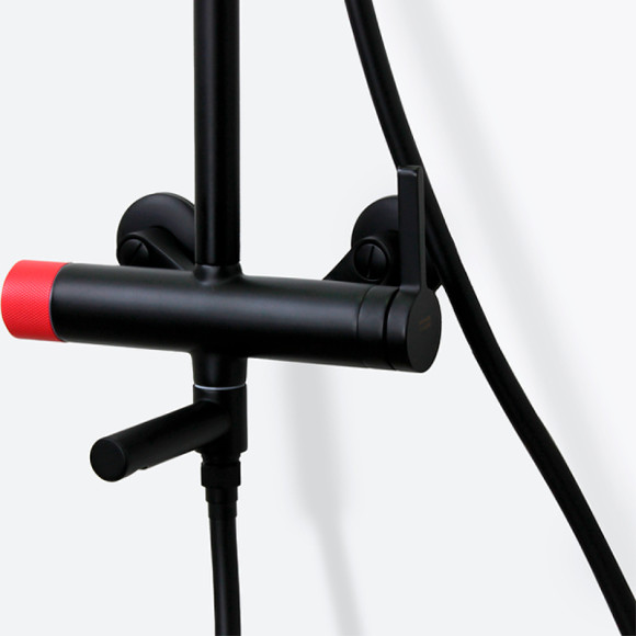 Душевая система Bronze de Luxe Avantgarde 2039RH Черная Красная Душевая система Bronze de Luxe Avantgarde 2039RH Черная Красная