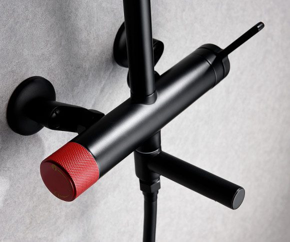 Душевая система Bronze de Luxe Avantgarde 2039RH Черная Красная Душевая система Bronze de Luxe Avantgarde 2039RH Черная Красная