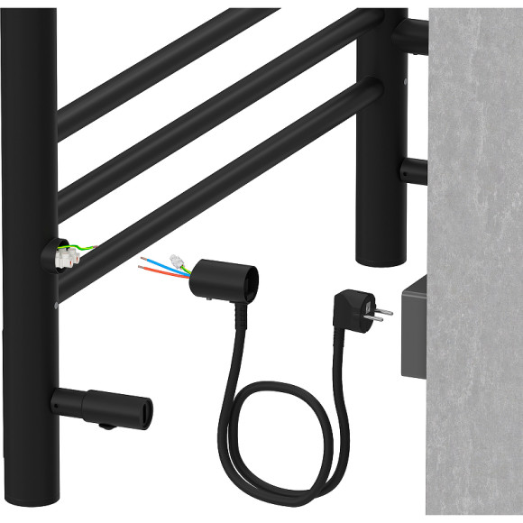 Электрический полотенцесушитель Aquatek Бетта П7 500x700 AQ EL KRC0770BL Черный муар Электрический полотенцесушитель Aquatek Бетта П7 500x700 AQ EL KRC0770BL Черный муар