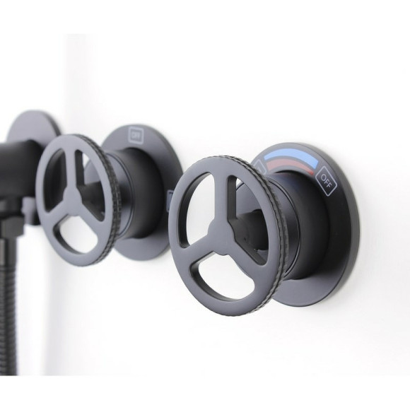 Душевая система Bronze de Luxe Liberty 5011B-P Черная матовая