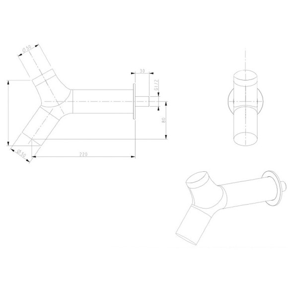Душевая система Bronze de Luxe Liberty 5011B-P Черная матовая