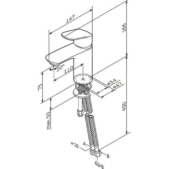 Смеситель для раковины AM.PM Like F8093016 Хром Смеситель для раковины AM.PM Like F8093016 Хром