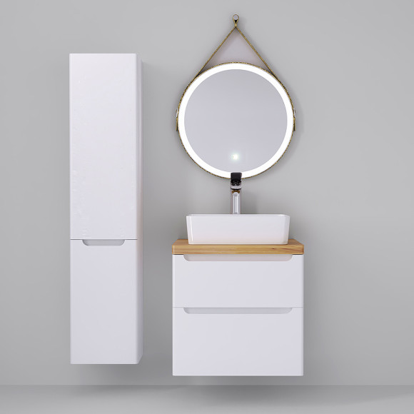 Столешница под раковину Jorno Wood 60 Wood.06.60/LW Светлое дерево Столешница под раковину Jorno Wood 60 Wood.06.60/LW Светлое дерево