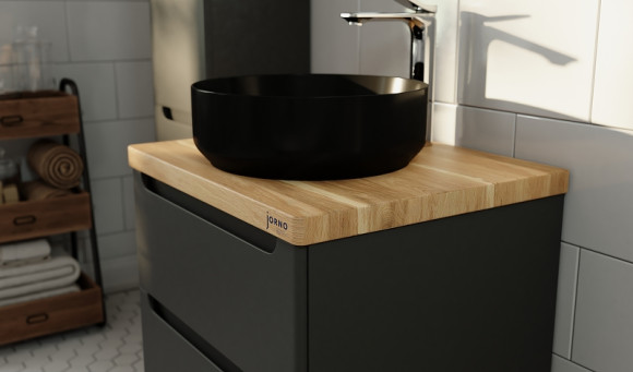 Столешница под раковину Jorno Wood 60 Wood.06.60/LW Светлое дерево Столешница под раковину Jorno Wood 60 Wood.06.60/LW Светлое дерево