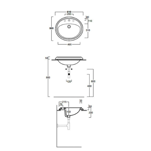 Раковина Simas Arcade 61 AR859bi*3 Белая Раковина Simas Arcade 61 AR859bi*3 Белая