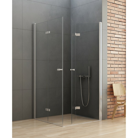 Душевой уголок New Trendy New Soleo Chrome 70х80 D-0147A/D-0152A профиль Хром стекло прозрачное Душевой уголок New Trendy New Soleo Chrome 70х80 D-0147A/D-0152A профиль Хром стекло прозрачное