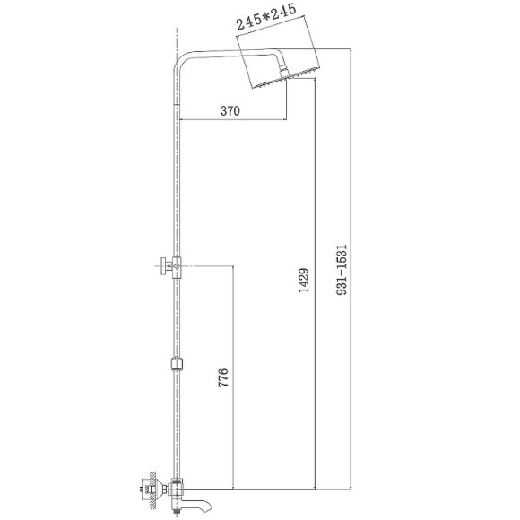 Душевая система Haiba HB2422 Хром