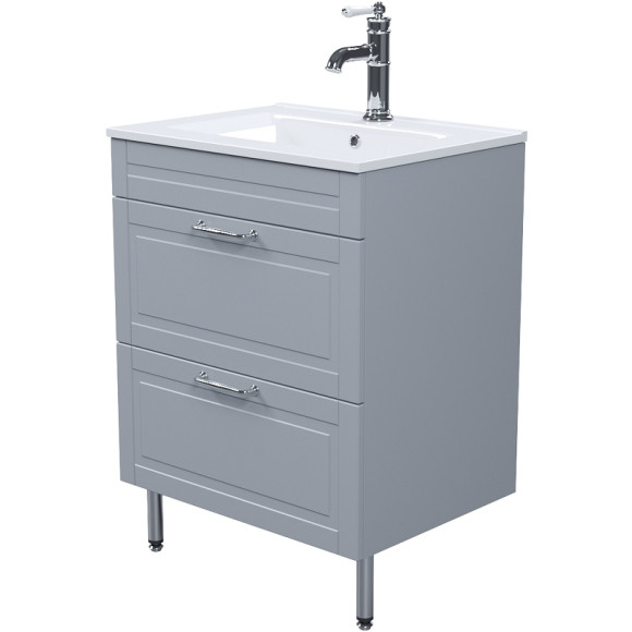 Тумба с раковиной Iddis Oxford 60 OXF60L0I95K Светло-серая Тумба с раковиной Iddis Oxford 60 OXF60L0I95K Светло-серая