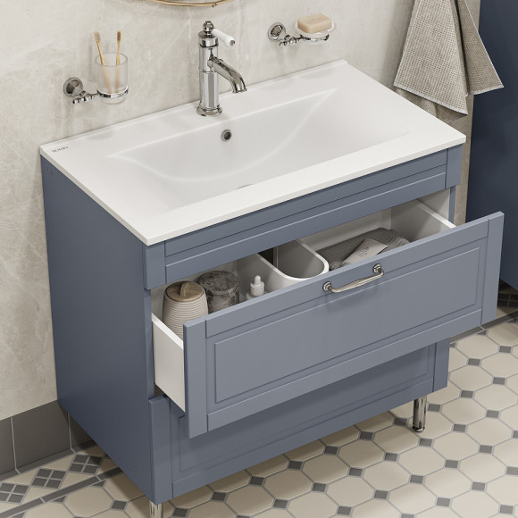 Тумба с раковиной Iddis Oxford 60 OXF60L0I95K Светло-серая Тумба с раковиной Iddis Oxford 60 OXF60L0I95K Светло-серая