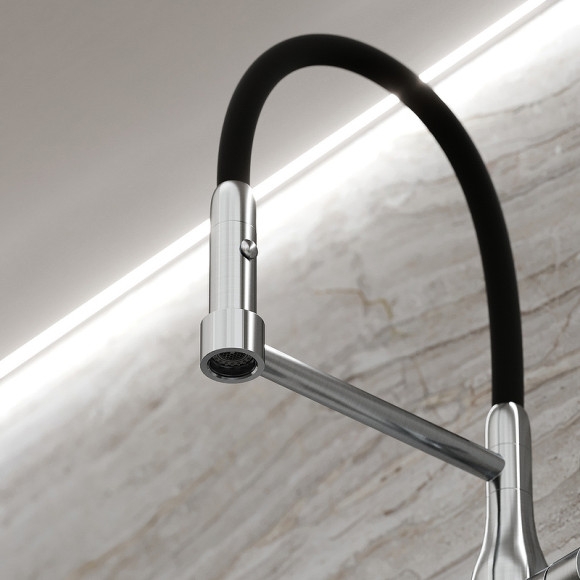 Смеситель для кухни Sancos Pride SC4011BNG Нержавеющая сталь Черный