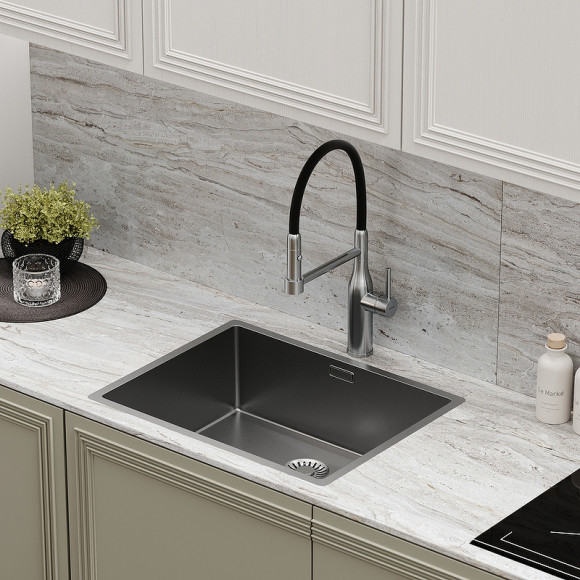 Смеситель для кухни Sancos Pride SC4011BNG Нержавеющая сталь Черный