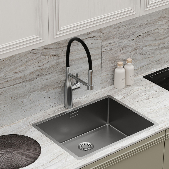 Смеситель для кухни Sancos Pride SC4011BNG Нержавеющая сталь Черный