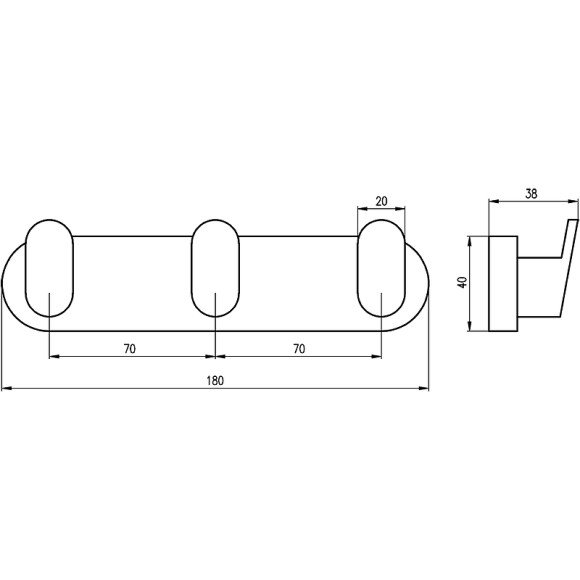 Вешалка для полотенец Rav Slezak Yukon YUA0105CMAT Черная матовая Вешалка для полотенец Rav Slezak Yukon YUA0105CMAT Черная матовая