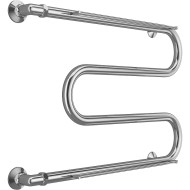 Водяной полотенцесушитель Terminus М-образный с/п (1) 500x700 4620768880353 с полкой Хром, боковое подключение, G 1" НР