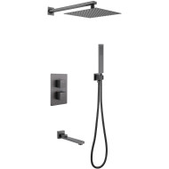 Душевая система Abber Daheim AF8250NG с термостатом Никель Душевая система Abber Daheim AF8250NG с термостатом Никель