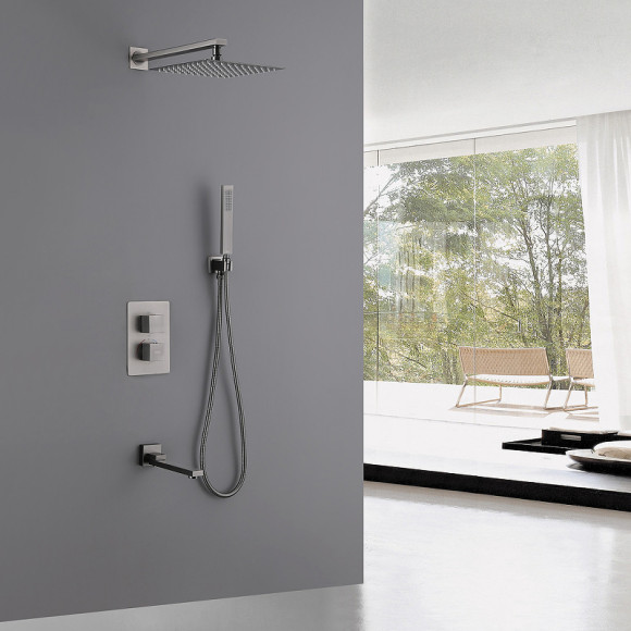 Душевая система Abber Daheim AF8250NG с термостатом Никель Душевая система Abber Daheim AF8250NG с термостатом Никель